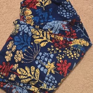 LuLaRoe Blue Floral Leggings